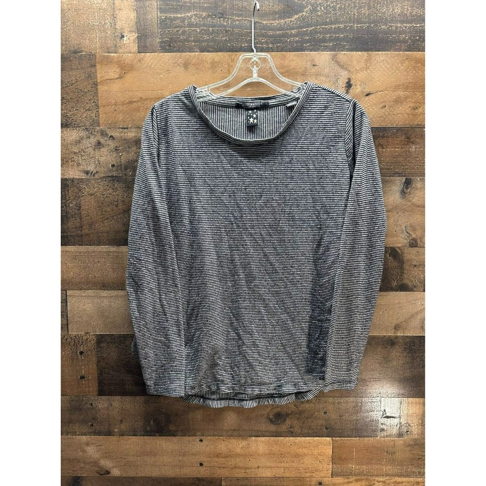 Scotch & Soda Women's Long Sleeve Striped T-Shirt Size Petite